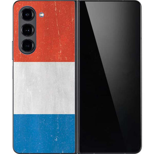 Netherlands Flag Distressed Galaxy Z Fold5 5G Skin